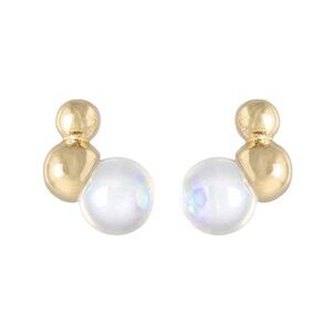 Gold & Iridescent Bubble Cluster Earrings